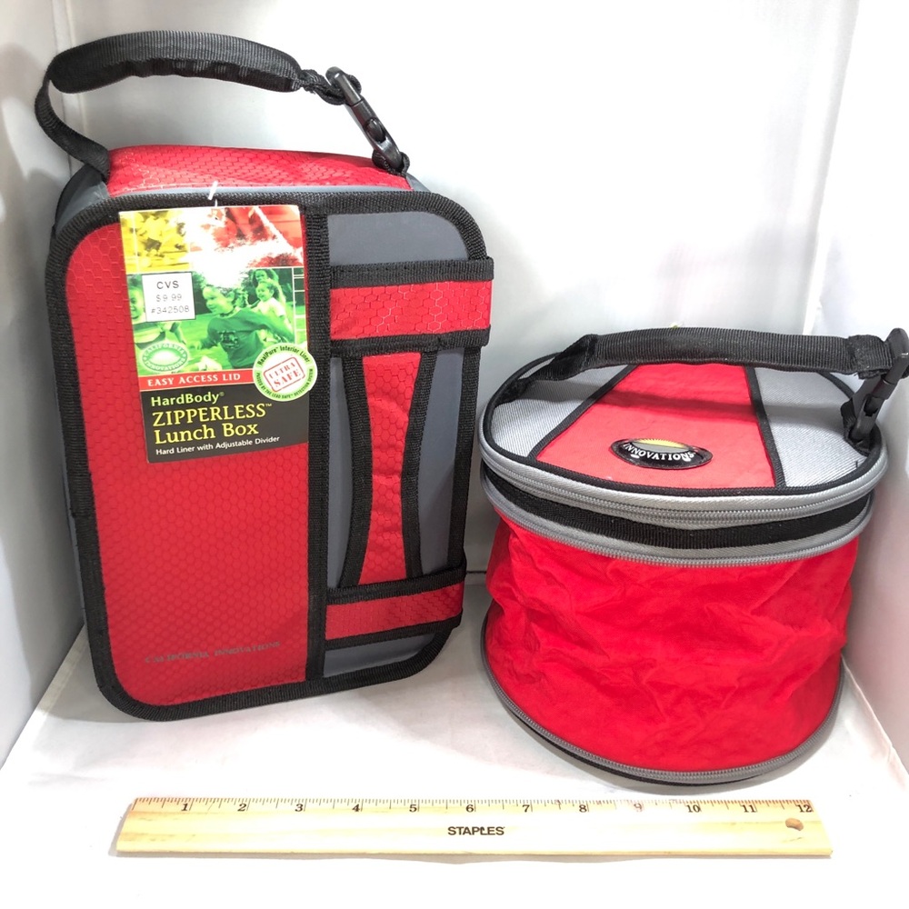 2 Insulated Lunch Totes with Handles